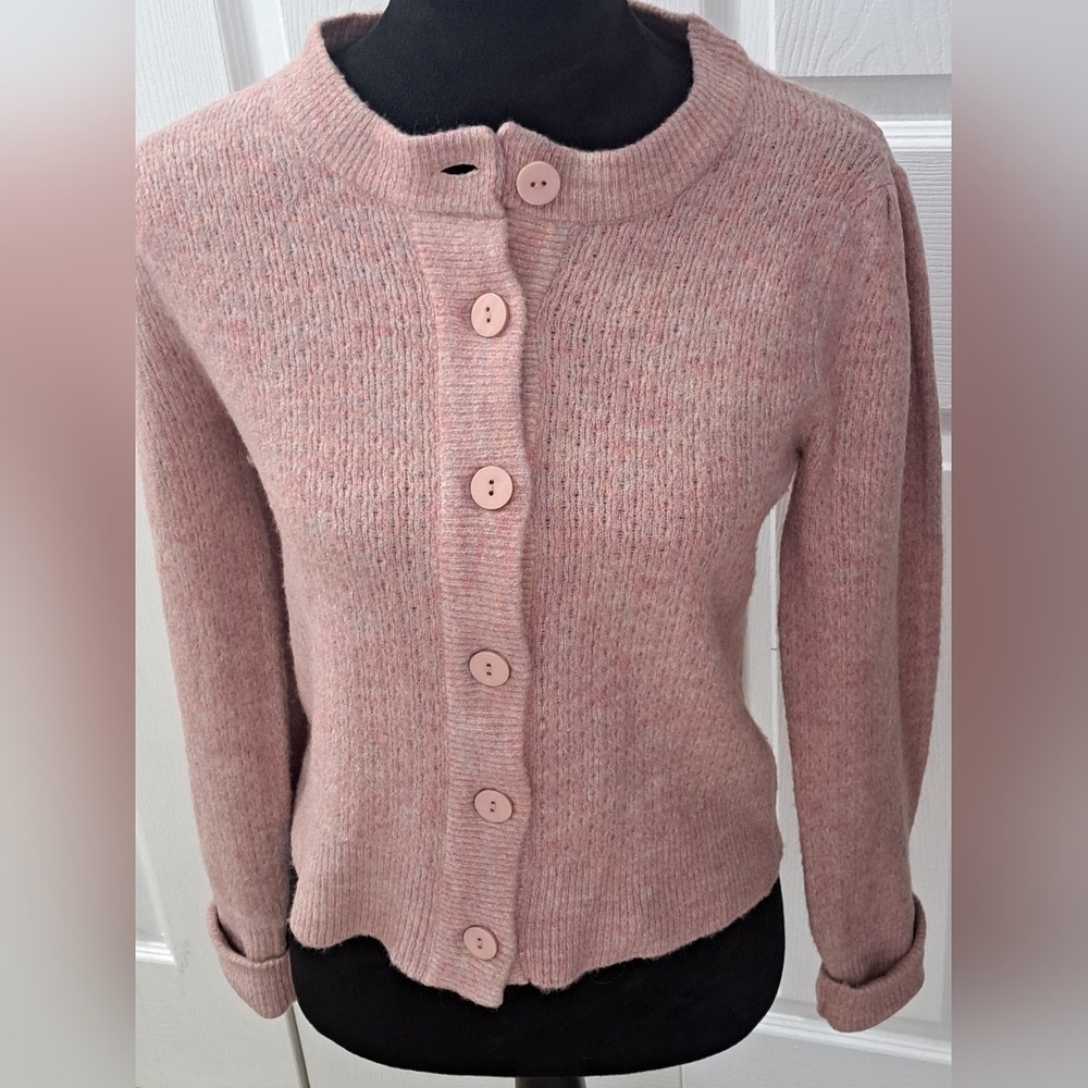 Wayf Dusty Rose Button Up Cardigan Size M